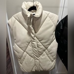 Abercrombie Leather Puffer Vest